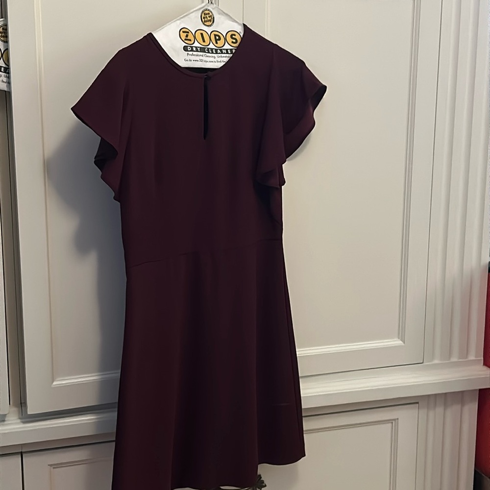 Plum, LOFT size 6P, fit and flare elegant.